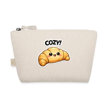 Cozy Croissant Kawaii - Organic Pouch - nature - Front