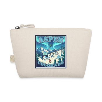 Aspen Colorado Wintersport Ski Snowboard Winterurl - Bio-Täschchen - Natur - Vorne