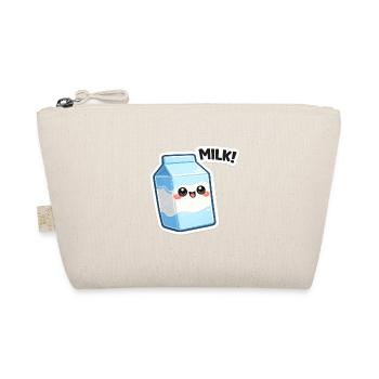 Kawaii Milchcarton Sticker Design - Bio-Täschchen - Natur - Vorne