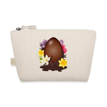 Œuf de Pâques en chocolat avec fleurs et vanille - Trousse biologique - nature - Devant