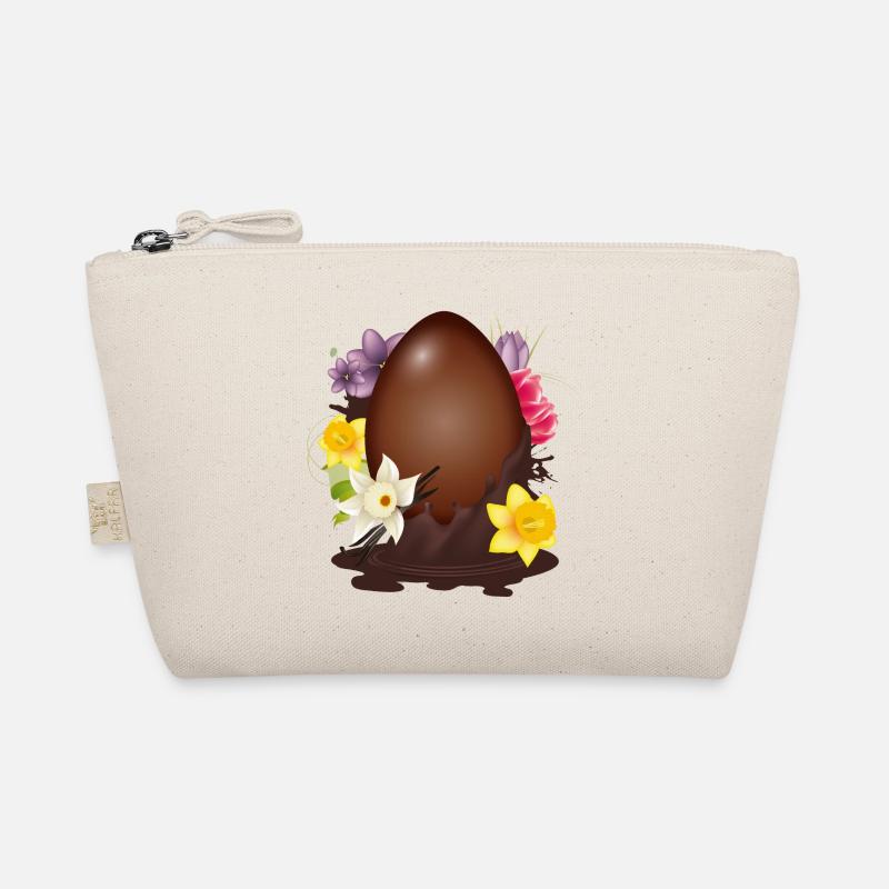 Chocolate Easter Egg with Flowers and Vanilla Organic Pouch