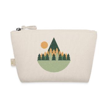 Wald Berge Natur Vintage Retro Berge Tannenbaum - Bio-Täschchen - Natur - Vorne