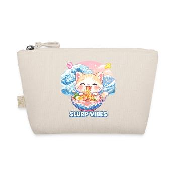 Slurp Kawaii Cat Ramen Noodles Anime Cat - Organic Pouch - nature - Front