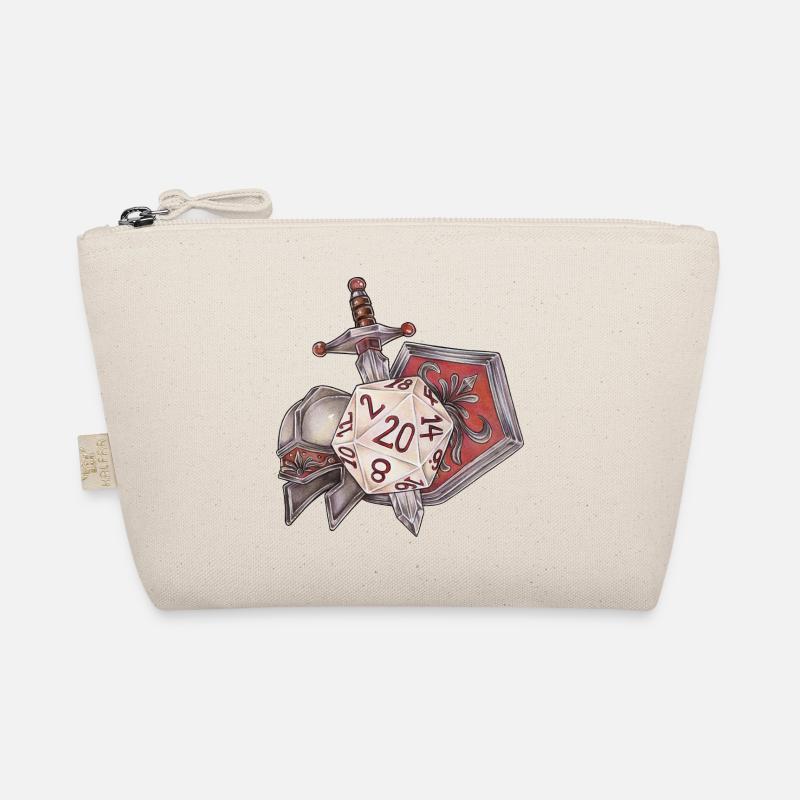 RPG Tabletop D20 Dice Gift Fighter Organic Pouch