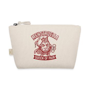Menstruella Queen of Pain – Lustiges Perioden Desi - Bio-Täschchen - Natur - Vorne