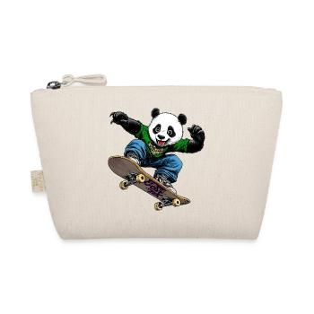 Pandabär Skateboarder - Bio-Täschchen - Natur - Vorne