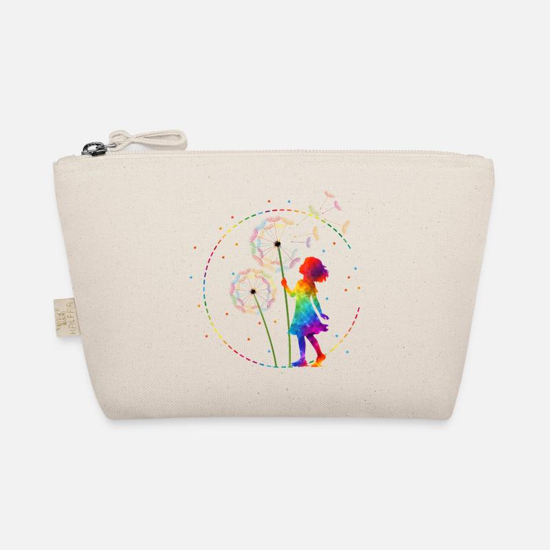 Fille arc-en-ciel avec pissenlit Trousse biologique