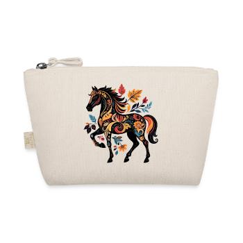 Ornamental horse with leaf patterns - Organic Pouch - nature - Front