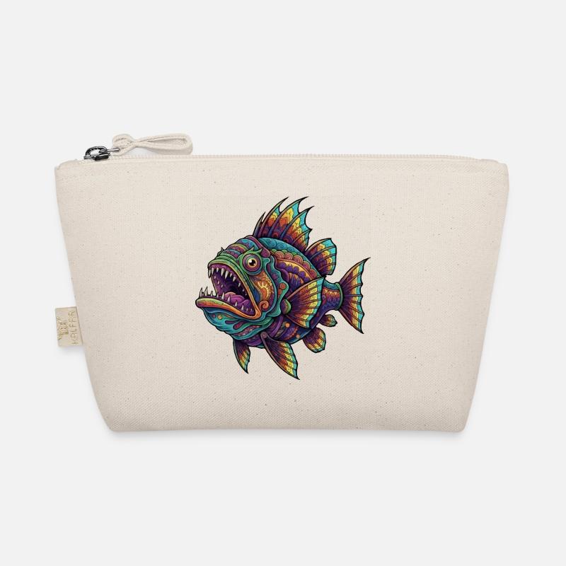 Regenbogenfisch mit Muster Bio-Täschchen