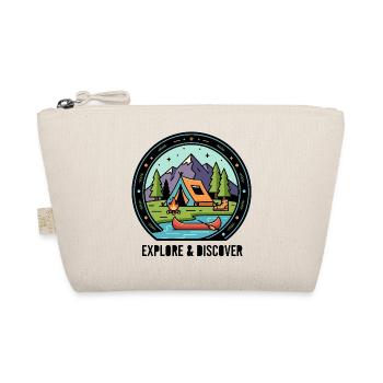 Camping by the lake Nature Wilderness Adventure Camping Logo - Organic Pouch - nature - Front