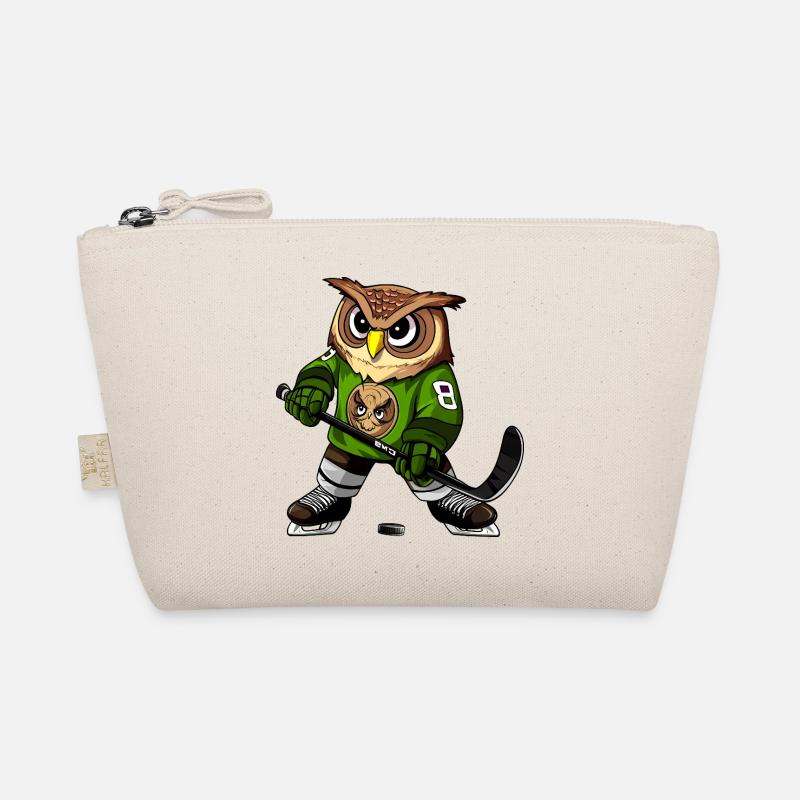 Eule Eishockey Bio-Täschchen