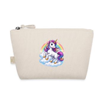 Regenbogen-Einhorn über Wolken - Bio-Täschchen - Natur - Vorne