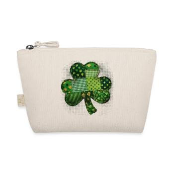 Trèfle – St. Patrick vintage en patchwork - Trousse biologique - nature - Devant