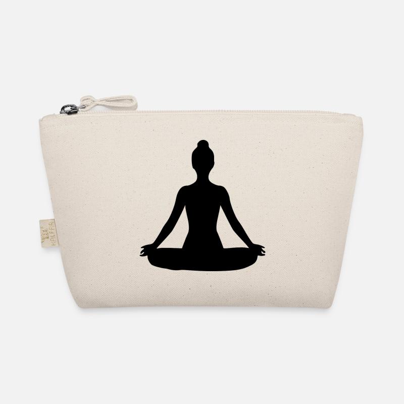 Yoga Forms Silhouettes Black Organic Pouch