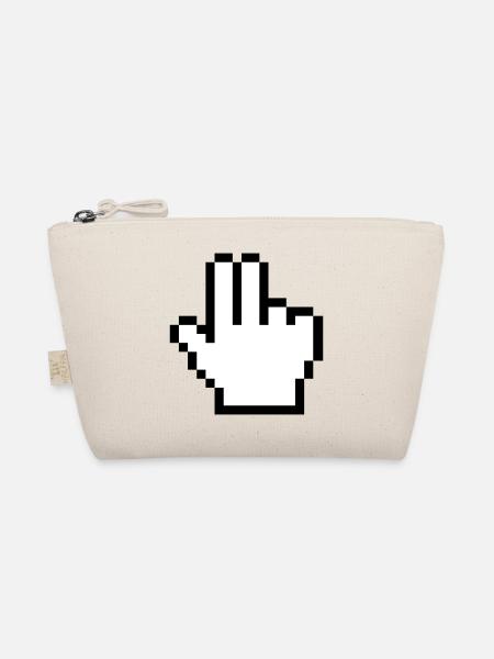 Mouse hand 2 fingers - Organic Pouch - nature - Front