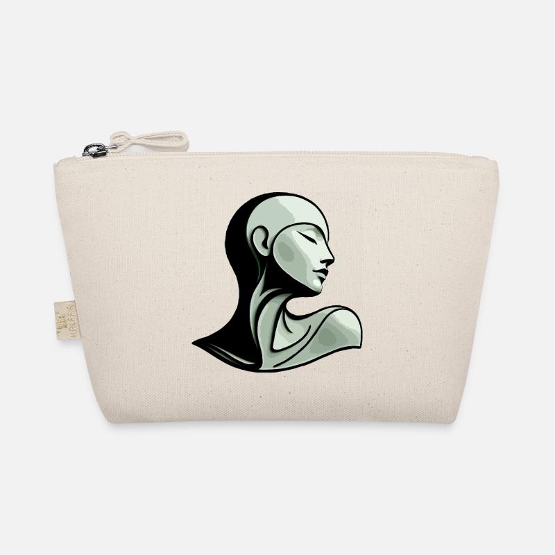 Green Line Portrait in Shadow Organic Pouch