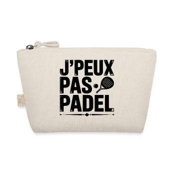 I can't I have padel gift for padel player - Organic Pouch - nature - Front