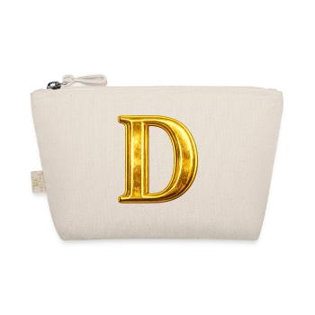 Gold D Monogram - Organic Pouch - nature - Front