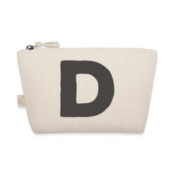Typographie minimale en gras de la lettre D - Trousse biologique - nature - Devant