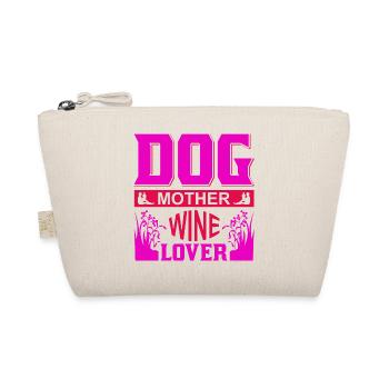 Hunde-Mutter-Weinliebhaber-Witzige Mama-Shirt - Bio-Täschchen - Natur - Vorne