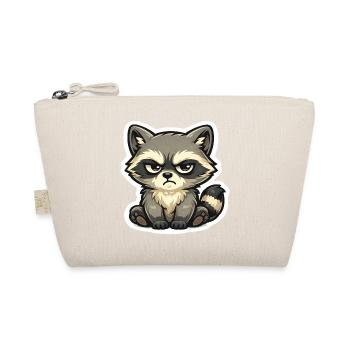 Bad Mood Raccoon – Hands off - Organic Pouch - nature - Front