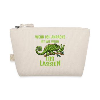 Wenn Ich Anpacke ist wie wenn zwei los lassen... - Bio-Täschchen - Natur - Vorne