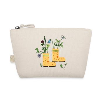 Garden boots with wildflowers - Organic Pouch - nature - Front