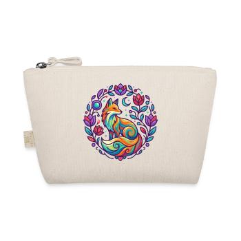 Colorful Fox Flowers Mandala Purple Girl Design - Organic Pouch - nature - Front