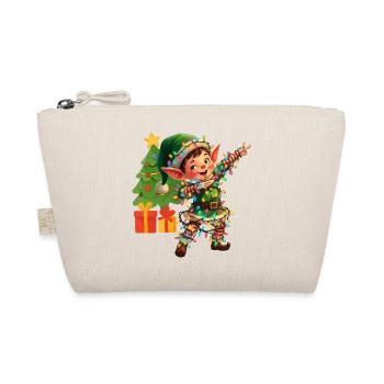 Dabbing Elf Fairy Lights Christmas Dancing - Organic Pouch - nature - Front