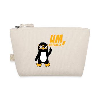 Penguin To Actually Funny Nerd Smartass Logo - Organic Pouch - nature - Front
