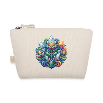 Luminous Crystal Lotus Flower Crystals Pattern - Organic Pouch - nature - Front