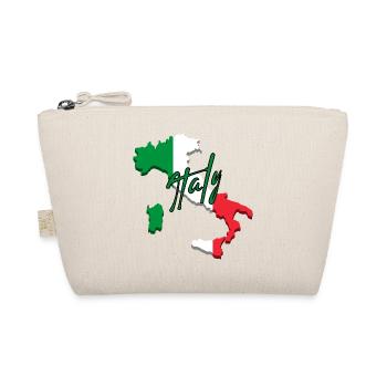 Map with Italy flag, I love Italy - Organic Pouch - nature - Front