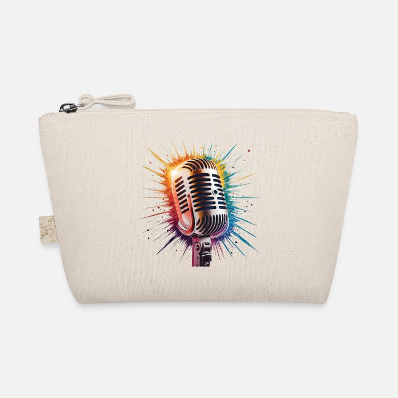Microphone Art Print Organic Pouch