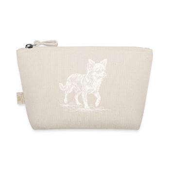 Chihuahua Sketch – Minimalistisches Design - Bio-Täschchen - Natur - Vorne