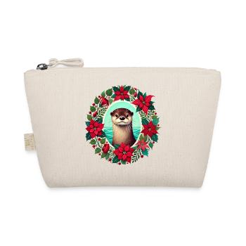 Loutre en couronne de poinsettia festive - Trousse biologique - nature - Devant