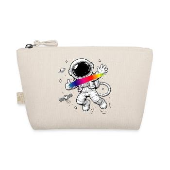 Astronaut Rainbow Splash Space Design - Organic Pouch - nature - Front