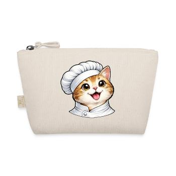 Cute Cat Chef Cartoon Motif - Organic Pouch - nature - Front