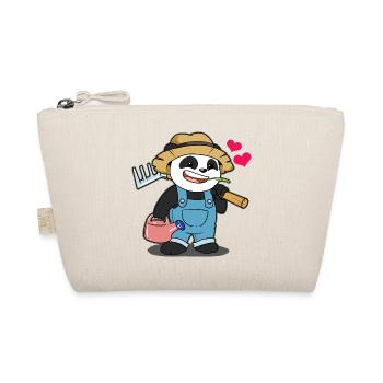 Panda jardinier au cœur : Motif de jardin mignon - Trousse biologique - nature - Devant
