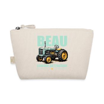 Beau comme un tracteur humour vintage - Trousse biologique - nature - Devant