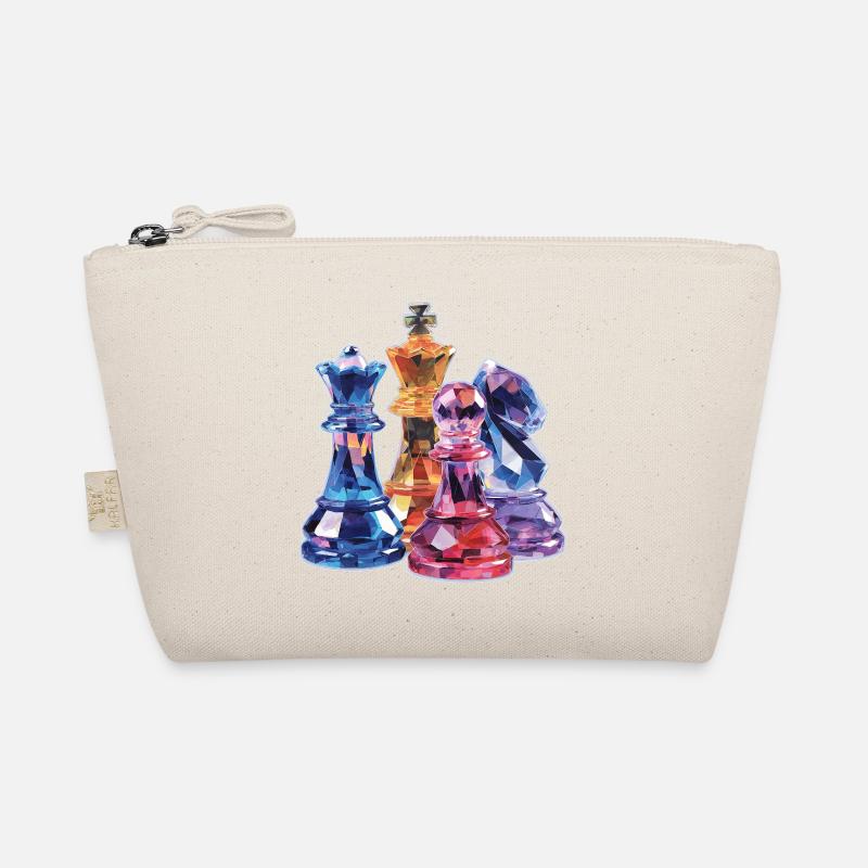 Chess Crystal Figures Design for Men Gift Organic Pouch
