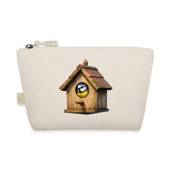 Vogelhaus Blau - Bio-Täschchen - Natur - Vorne