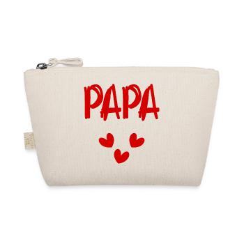 DAD. FATHER'S DAY. HAPPY FATHER'S DAY. HAPPY BIRTHDAY. - Organic Pouch - nature - Front