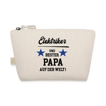 Elektriker Bester Papa Vatertag Geburtstag - Bio-Täschchen - Natur - Vorne