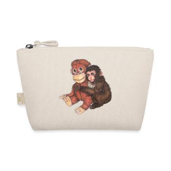 Singe mignon avec Peluche Animal Supoort - Trousse biologique - nature - Devant