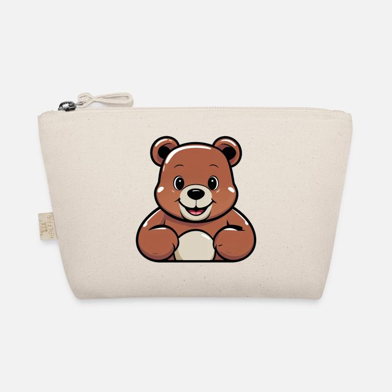 Teddybär Cartoon Motiv Bio-Täschchen