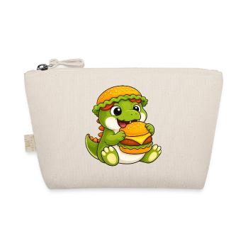Mignon dessin animé T-Rex, Dino Burger, Reptile de restauration rapide - Trousse biologique - nature - Devant