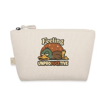 Feeling Unproductive Duck Word Game - Organic Pouch - nature - Front