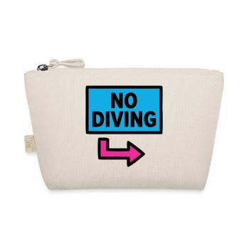 No Diving Schild Pool Retro - Bio-Täschchen - Natur - Vorne