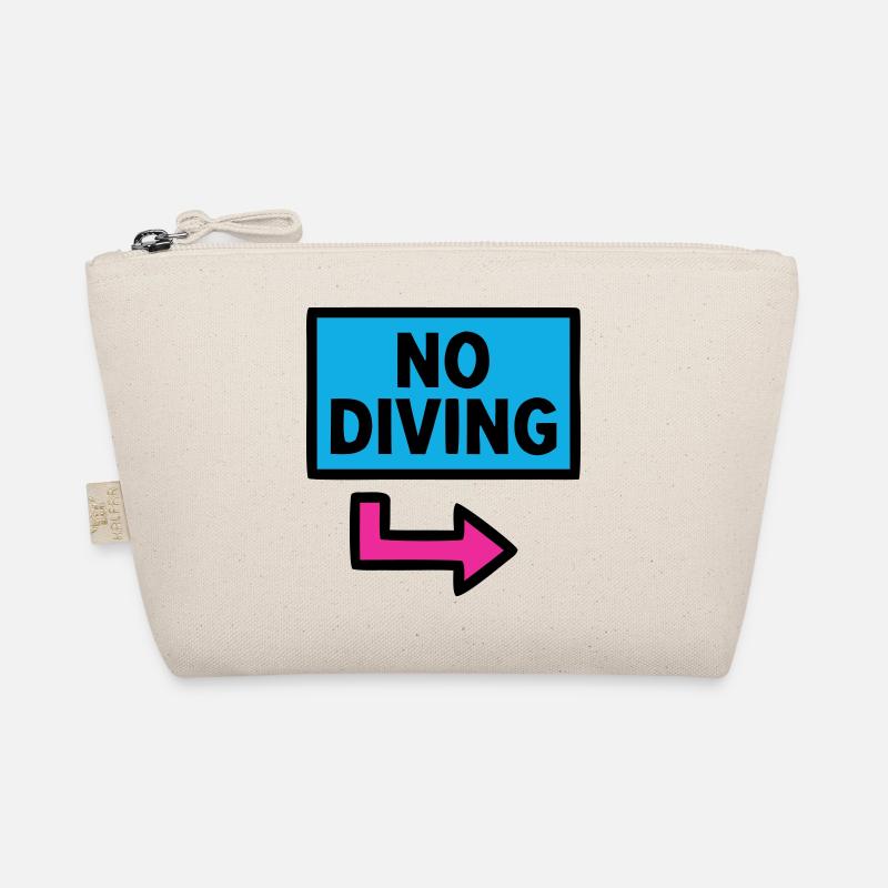 No Diving Sign Pool Retro Organic Pouch
