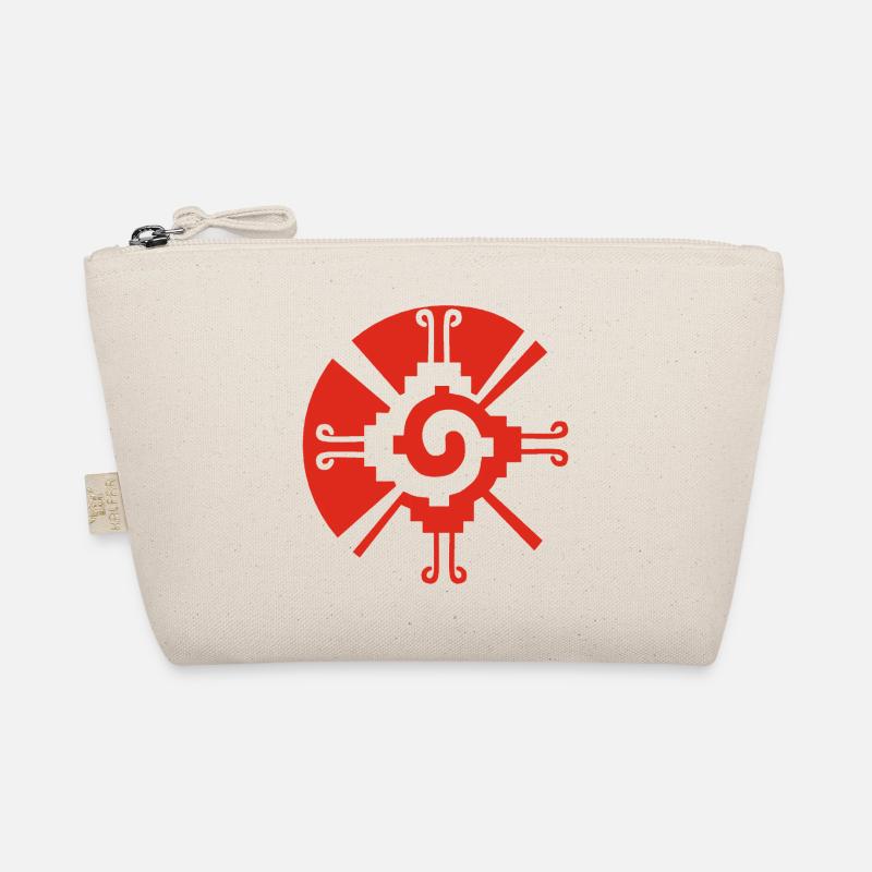 Solar Geometric Pattern (Red) Organic Pouch